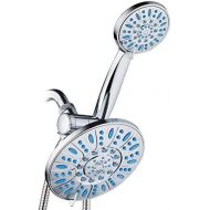 Antimicrobial/Anti-Clog High-Pressure 30-setting Rainfall Shower Combo by AquaDance with Microban Nozzle Protection from Growth of Mold Mildew & Bacteria for Stronger Shower! Wave