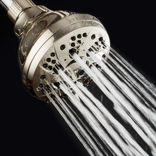  AquaDance Brushed Nickel High Pressure 6-Setting Spiral Shower Head  Angle Adjustable, Anti-Clog Showerhead Jets, Tool-Free Installation-USA Standard Certified-Top U.S. Brand