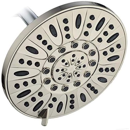  AquaDance Brushed Nickel High Pressure 6-Setting 7 Rain Shower Head  Angle Adjustable, Anti-Clog Showerhead Jets, Tool-Free Installation-USA Standard Certified-Top U.S. Brand