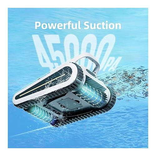  Pool Vacuum for Above Ground Pool for In Ground Pools, 2.5h Runtime, Cordless Robotic Pool Cleaner with 2024 Upgraded Motor, Wall Climbing, Intelligent Route Planning