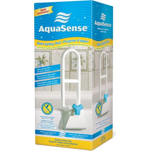  AquaSense Bathtub Safety Rail with Steel Construction
