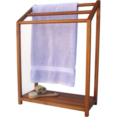  AquaTeak The Original Sula Versatile Teak Towel Rack