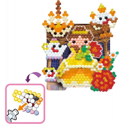  Aquabeads Disney Princess Creation Cube, Complete Arts & Crafts Bead Kit for Children Over 2,500 Beads & Display Stand The Create Belle, Ariel, Tiana, Rapunzel and More