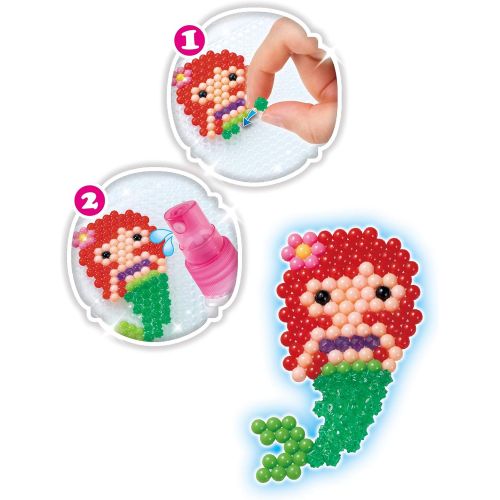  Aquabeads Disney Princess Creation Cube, Complete Arts & Crafts Bead Kit for Children Over 2,500 Beads & Display Stand The Create Belle, Ariel, Tiana, Rapunzel and More