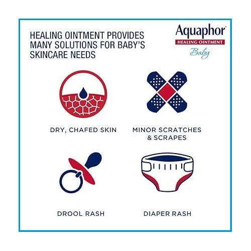  Aquaphor Baby Healing Ointment Advanced Therapy Skin Protectant, Dry Skin and Diaper Rash Ointment, 7 Oz Tube