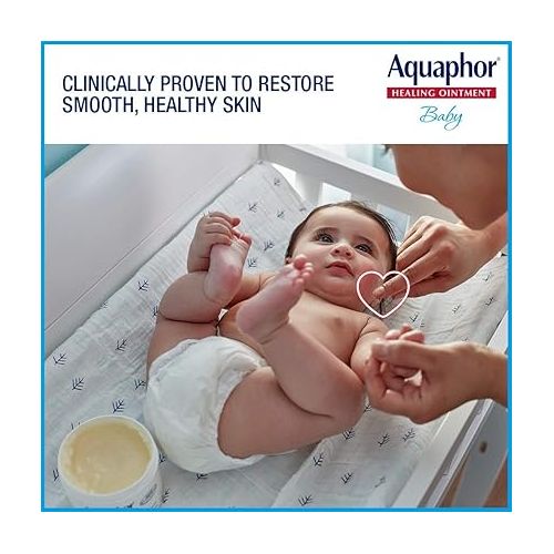  Aquaphor Baby Healing Ointment Advanced Therapy Skin Protectant, Dry Skin and Diaper Rash Ointment, 7 Oz Tube