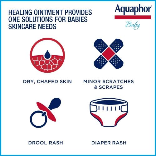  [아마존베스트]Aquaphor Baby Welcome Baby Gift Set - Free WaterWipes and Bag Included - Healing Ointment, Wash and Shampoo, 3 in 1 Diaper Rash Cream