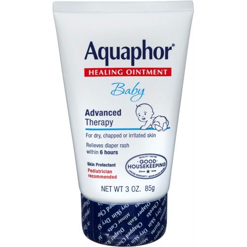  Aquaphor Baby Healing Ointment - Advanced Therapy for Chapped Cheeks and Diaper Rash - 3 oz. Tube (Pack of 3)