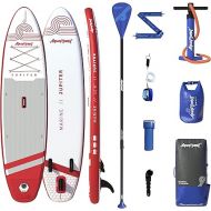 Aquaplanet JUPITER SUP Inflatable Stand Up Paddle Board Kit | 6” Thick | 11’6” Long | Adjustable Paddle | Carry Backpack | Dual-Action Pump | Ankle Safety Leash | Waterproof Dry Bag