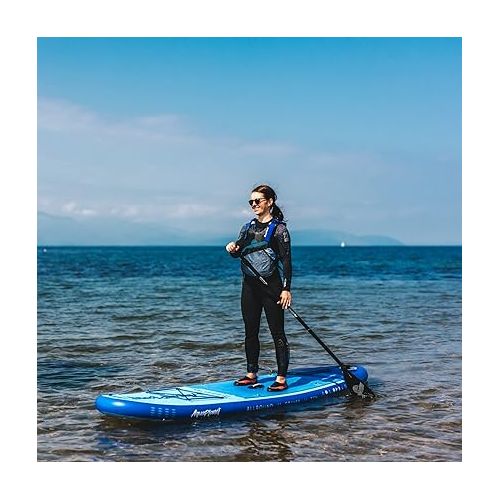  AQUAPLANET Inflatable Stand Up Paddle Board Kit - All Round Ten | 10 Foot | Ideal for SUP Beginners & Experts | Includes Fin, Paddle, Pump, Repair Kit, Backpack, Leash, Dry Bag, Carry Strap