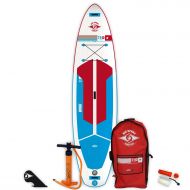 Aquaplanet BIC Sport Wing Evo Air Inflatable SUP Stand Up Paddleboard, White/Blue/Red, 110