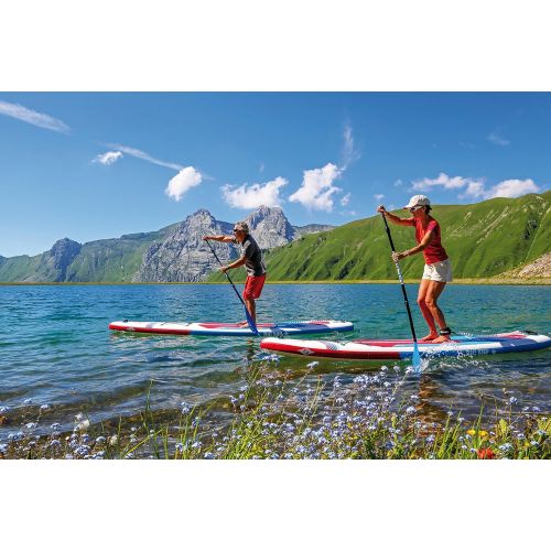  Aquaplanet BIC Sport Wing Evo Air Inflatable SUP Stand Up Paddleboard, White/Blue/Red, 110