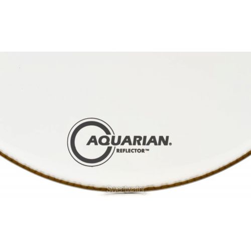  Aquarian Reflector Ice White Bass Drumhead - 24 inch