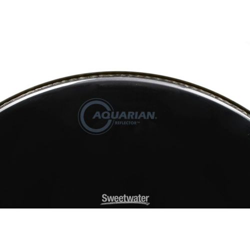  Aquarian Reflector Black Mirror Drumhead - 18 inch