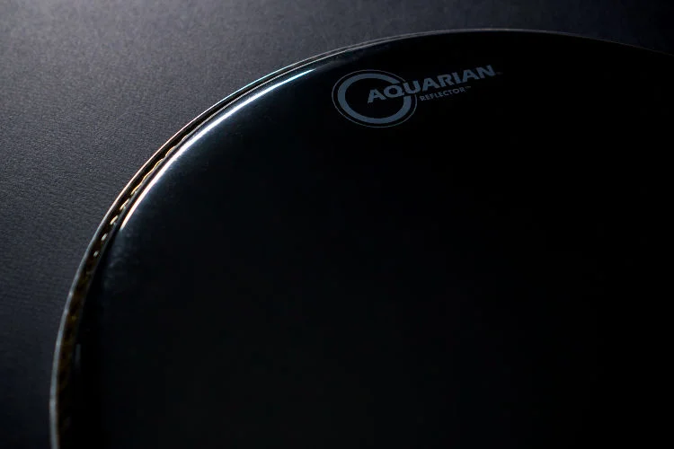  Aquarian Reflector Black Mirror Drumhead - 12 inch