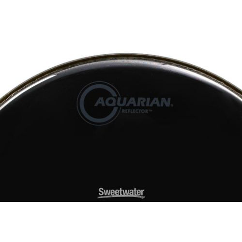  Aquarian Reflector Black Mirror Drumhead - 12 inch