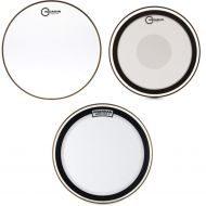 Aquarian Hi-Energy Snare Drumhead with Dot w/ Resonant and Bass Heads