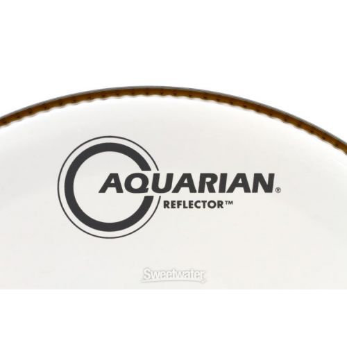  Aquarian Reflector Ice White Super Kick Bass Drumhead - 18 inch