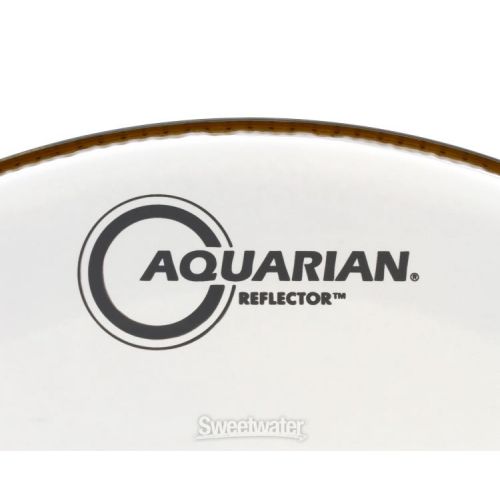  Aquarian Reflector Ice White Super Kick Bass Drumhead - 24 inch