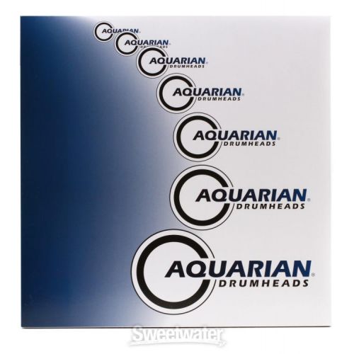  Aquarian Reflector Black Mirror Drumhead - 16 inch