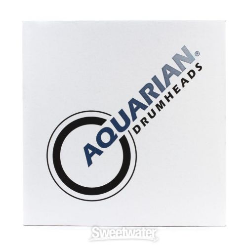  Aquarian Regulator Ported Black Gloss Bass Drumhead - 24 inch - with Offset Port Hole