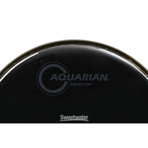  Aquarian Reflector Black Mirror Drumhead - 8 inch