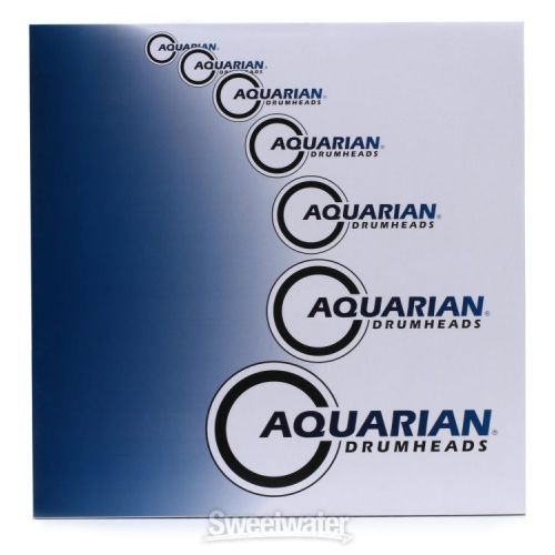  Aquarian Reflector Black Mirror Drumhead - 15 inch