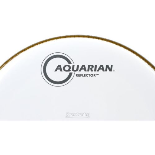  Aquarian Reflector Ice White Super Kick Bass Drumhead - 16 inch