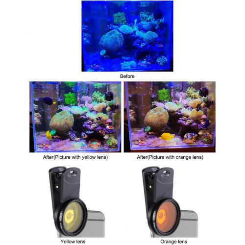  [아마존베스트]Aquarium Choice Coral Lens Filter Kits for Phone