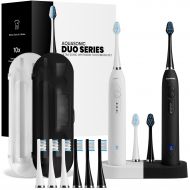 [아마존핫딜][아마존 핫딜] Aquasonic AquaSonic DUO Dual Handle Ultra Whitening 40,000 VPM Wireless Charging Electric ToothBrushes - 3 Modes with Smart Timers - 10 DuPont Brush Heads & 2 Travel Cases Included