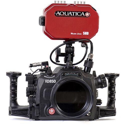  Aquatica 5HD Underwater Monitor with Face Seal O-Ring (16mm, HDMI Type C, Red)