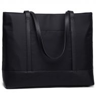 Aracely Laptop Tote Bag for Women, Large Capacity Work Bag Waterproof Nylon Fits 15.6 In