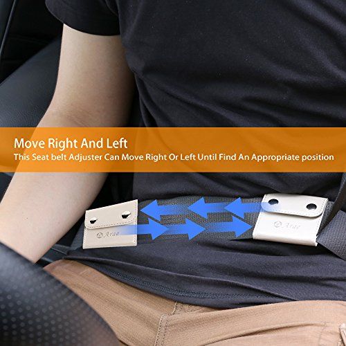  [아마존베스트]Seatbelt Adjuster, Arae Universal Automotive Belt Strap Comfort Protector Locking Clip Cover, Seat Belt...