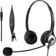 [아마존베스트]Arama PC Headset Mobile Phone with Microphone Noise Cancelling & Volume Control, 3.5 mm Jack PC Headphones for iPhone, Samsung, Computer Business Skype Softphone Call Centre Office