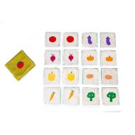 AramediA Handmade Vegetable Memory Game- Each Pouch Measures 5.5” x 1” x 5” (16 patches)  Made by Women Artisans