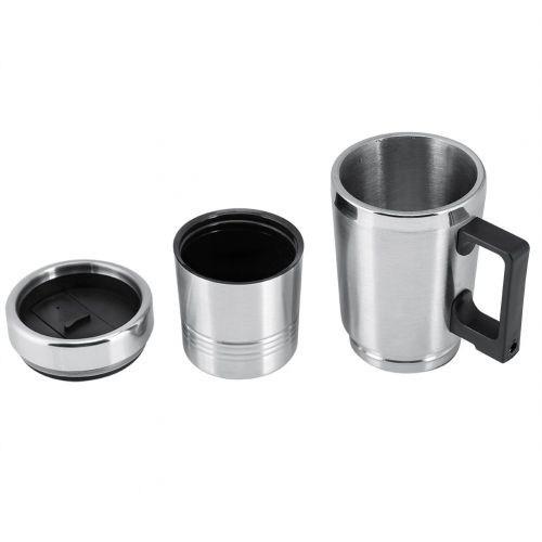  Aramox Auto Heizung Tasse, Einfache 12 V / 24 V 300 ml Tragbare in Auto Kaffeemaschine Teekanne Fahrzeug Heizung Tasse Deckel Outdoor Wasserflasche(12V)
