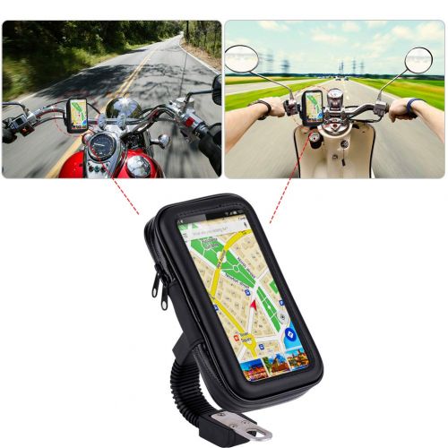  Aramox Fahrrad Telefon Halter wasserdichte Handy/GPS / MP4berg Fall Tasche 360 ° Rotation fuer Motorrad Motorbike Fahrrad