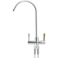 Aramox Dual Lever Faucet For Hot and Cold Water, Chrome Reverse Osmosis Drinking Water Filter Faucet