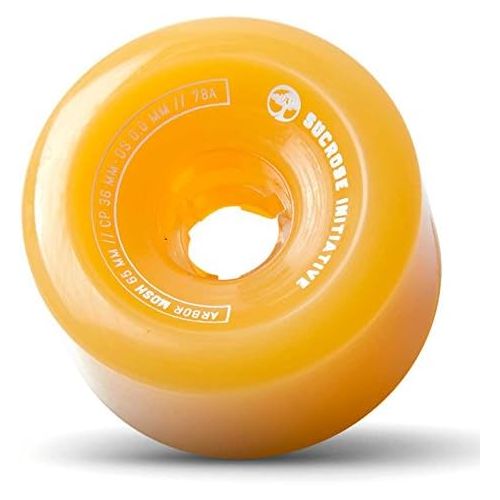  Arbor - Mosh Fusion Longboard Wheels, Ghost Orange, 65mm-78a