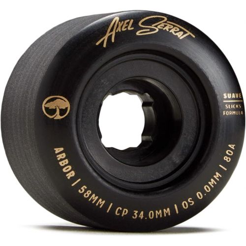  Arbor Skateboards Arbor Suave Axel Serrat 80a Longboard Wheels - Black - 58mm