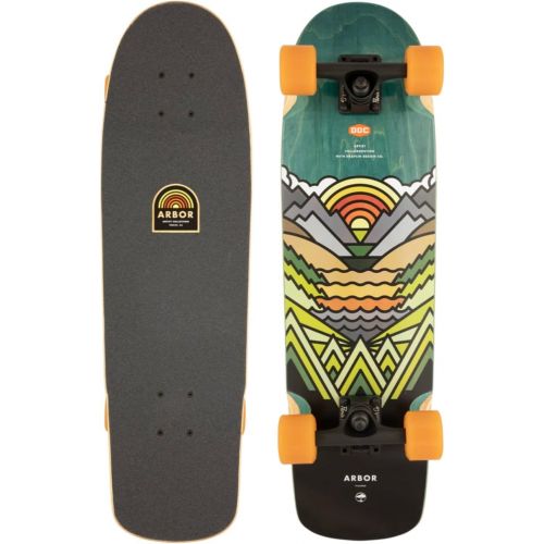  Arbor Skateboards Arbor Cruiser Complete Skateboard Draplin 21 Artist Pilsner 8.25 x 28.75