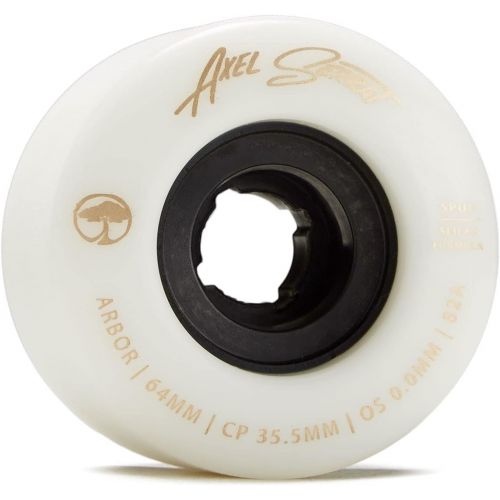  Arbor Skateboards Arbor Spud Axel Serrat 82a Longboard Wheels - White - 64mm