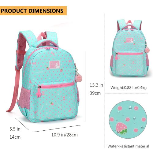  ArcEnCiel Baby Girls Princess Backpack School Bookbag (Blue)