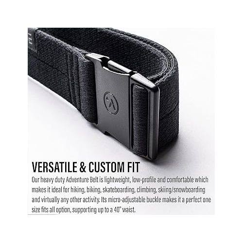  Arcade The Original Slim Unisex Adventure Belt, Narrow Width Elastic Stretch Webbing, Micro Adjust Buckle