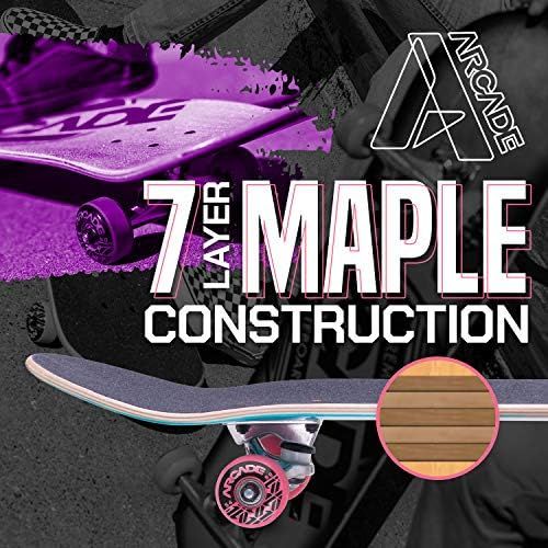  Arcade Skate Board for Kids 8-12 - 31” Skateboards for Beginners, Skateboards for Teens, Skateboards for Adults - Skateboard Beginner Kids - Skateboards for Girl & Boys