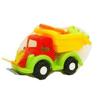Arcady 11 inches Beach Toy Truck with Accessories in Pegable Net Bag with Tag, Case of 24