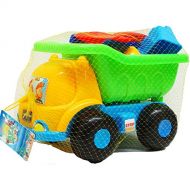 Arcady 12 inches Beach Toy Truck with Accessories in Pegable Net Bag, 2 Assorted, Case of 6