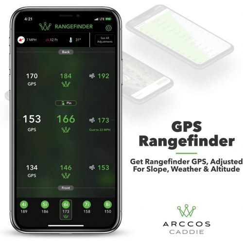  [아마존베스트]Arccos Golf Arccos Caddie Smart Sensors Featuring Golfs First-Ever A.I. Powered GPS Rangefinder