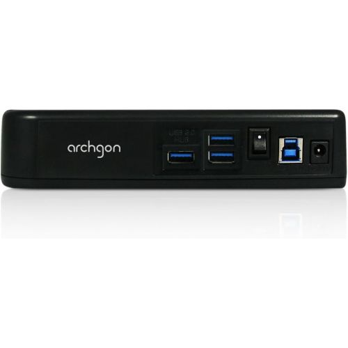  Archgon MH-3507HUB-U3A USB 3.0 Patented Hard Drive Docking Station, Plus 3 Ports USB 3.0 Hub, Optimized for UASP & SATA III 6.0 Gbps Transfer Rate