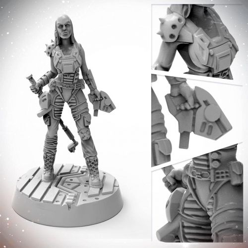  Archon Studio Archan Studio Starfinder Unpainted Miniatures: Ferani Nadaz- 32mm Unpainted Plastic Miniatures- for Kids and Adults Ages 14+, Grey